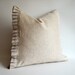 Sukan / 1 PURE Raw Ruffle Linen Pillow Cover, Linen Ruffle Pillow, Linen Euro Shams, Decorative Eco Friendly - 18x18 pillow covers