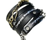 Change Your Thoughts Leather Wrap Bracelet Leather Bracelet Inspirational Jewelry Spiritual Jewelry Affirmation Jewelry