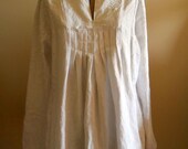 Retro Hippie Linen and Lace Tunic