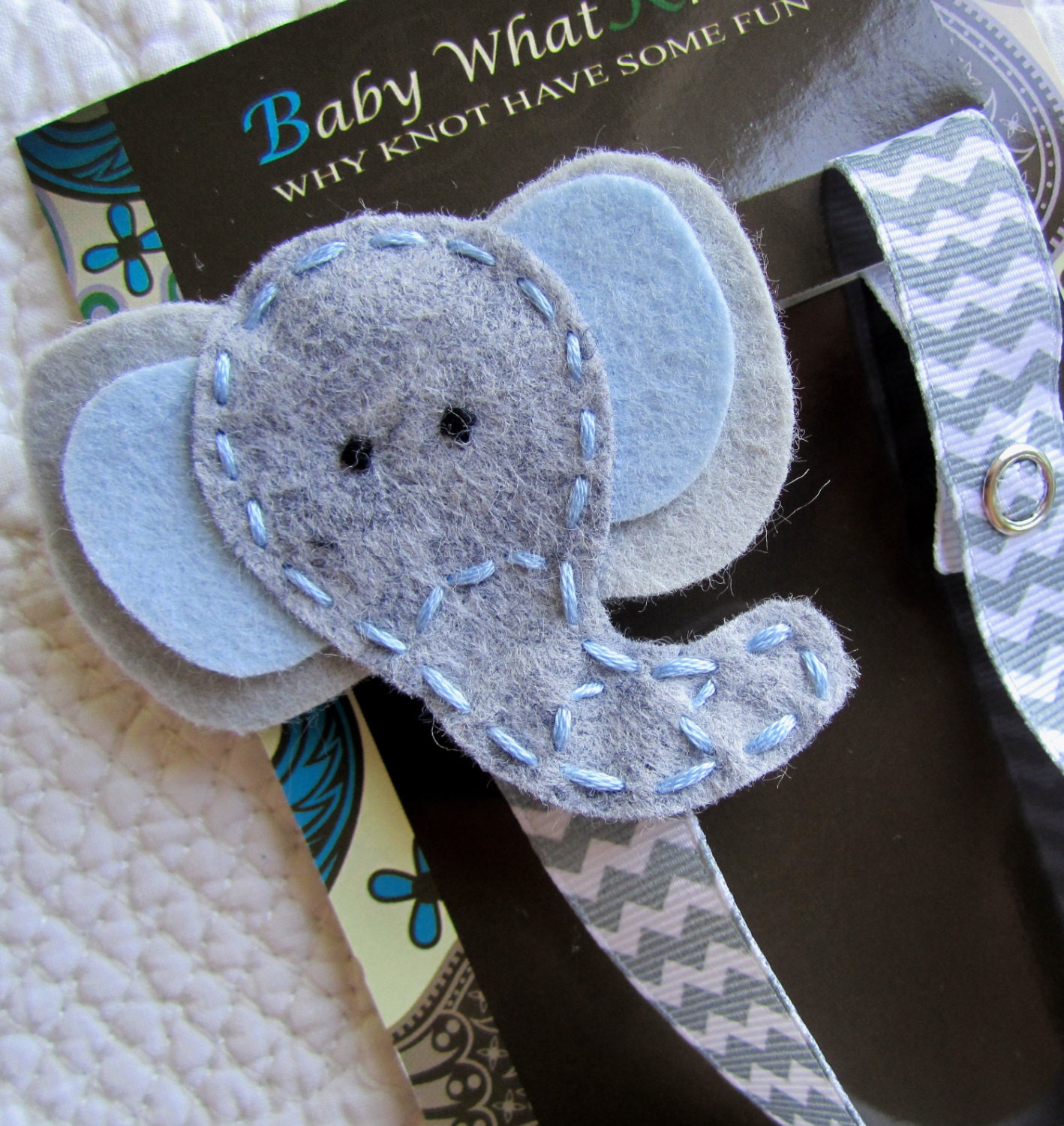 Baby Pacifier Clip, Elephant Pacifier Clip, Boy Pacifier Clip