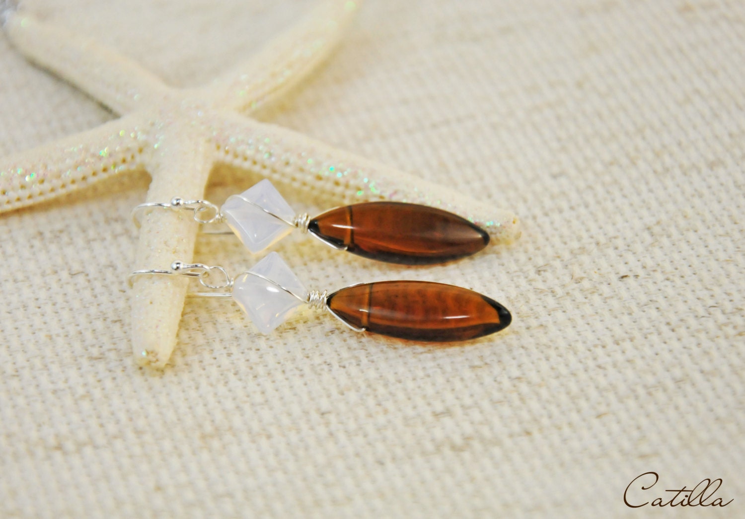 Smokey Quartz Dangle Earrings