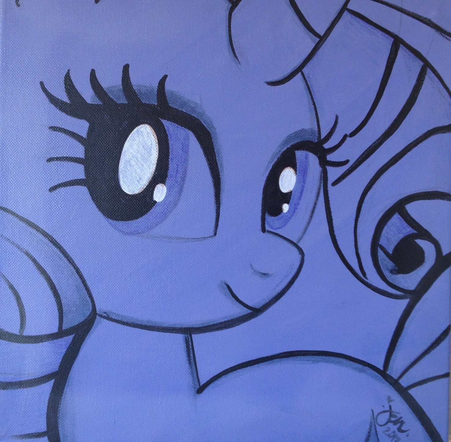 Rarity painting // monochromatic // purple // MLP