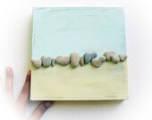 unique 3d wall decor - with actual heart shaped beach rocks