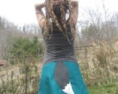Gray Wolf Tail Linen Skirt