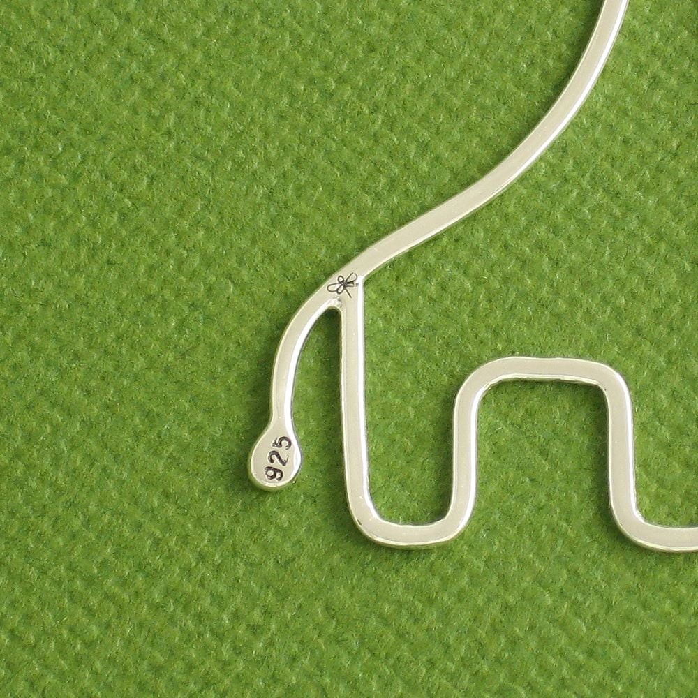 Giraffe Necklace, Baby Giraffe, Sterling Silver, Made To Order