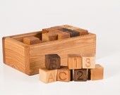 Alphabet Blocks With Number Blocks Wooden Montessori Toy