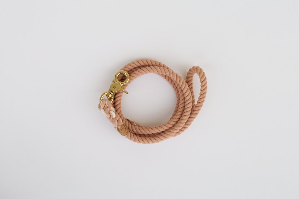 SALE 20% off, Rope Dog Leash: Salmon, Medium