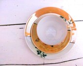 Vintage Japan Lusterware Luncheon Set - Teacup - Saucer - Plate - Handpainted Porcelain SALE