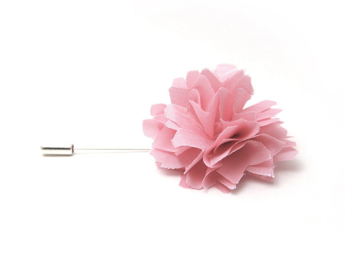 Pink carnation brooch lapel pin flower