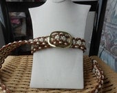 Spring into Spring Macrame Belt in Brown and Beige
