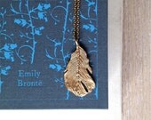 Gold Feather Charm Necklace