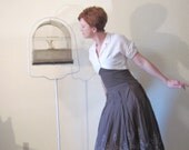 Vintage 50s Cropped Linen Jacket. Rockabilly. Ivory.