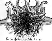 Starburst Frenzy - Pen & Ink Illustration