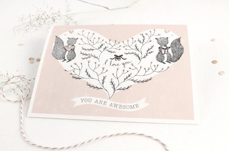 You Are Awesome - Valentine's Greeting Card
