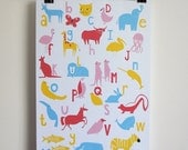 Animal Alphabet Poster Free UK Shipping