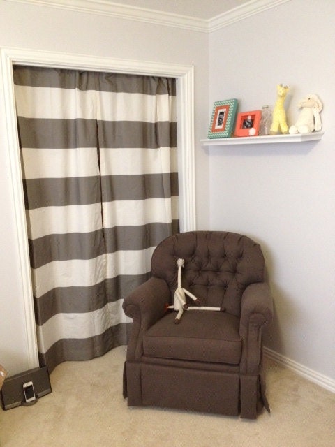 Horizontal Stripe Curtains 84" long