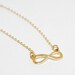 Smooth Infinity Necklace - Yellow Gold Plated