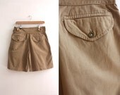 Vintage 1940s Military Khaki Shorts Size M