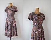 1950s Dress / 50s Floral Dress