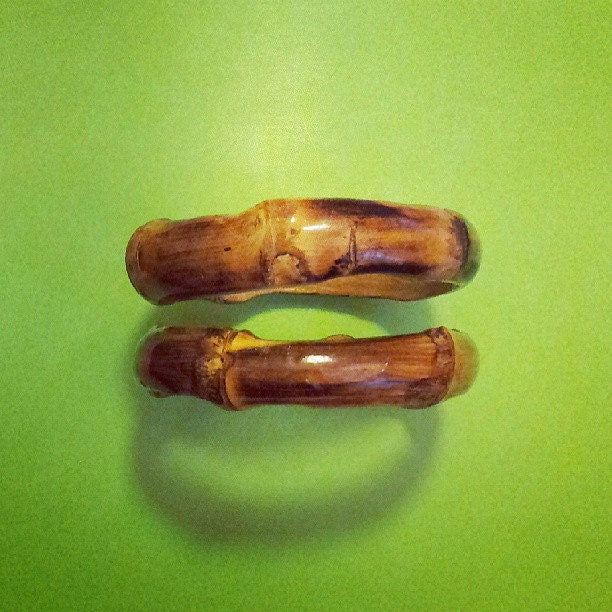 Vintage Bamboo Bangle Bracelet Set