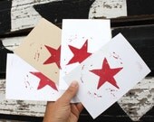 Handmade Star Postcards
