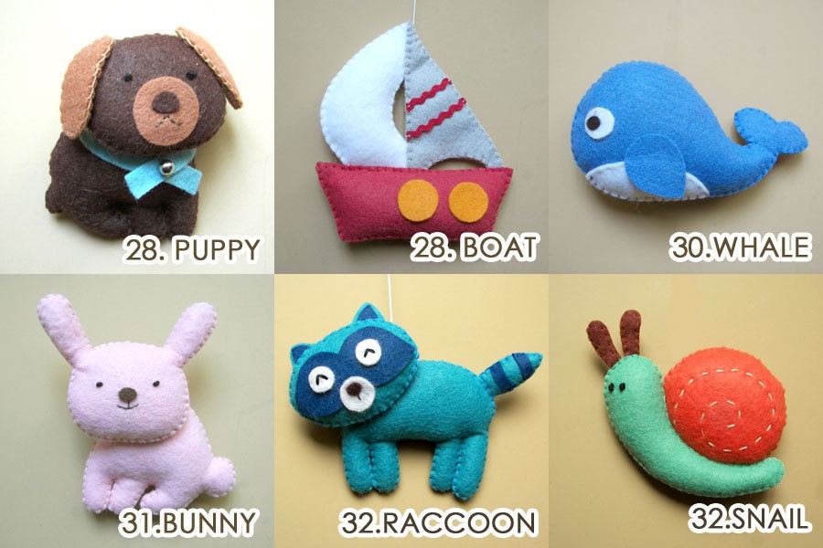 Making your own mobile for your baby - Baby crib mobile, safari mobile, animal mobile, jungle mobile, bird mobile, felt Mobiles