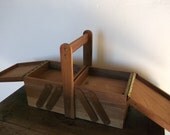 French Vintage Expandable Craft/Sewing/Jewellery Box