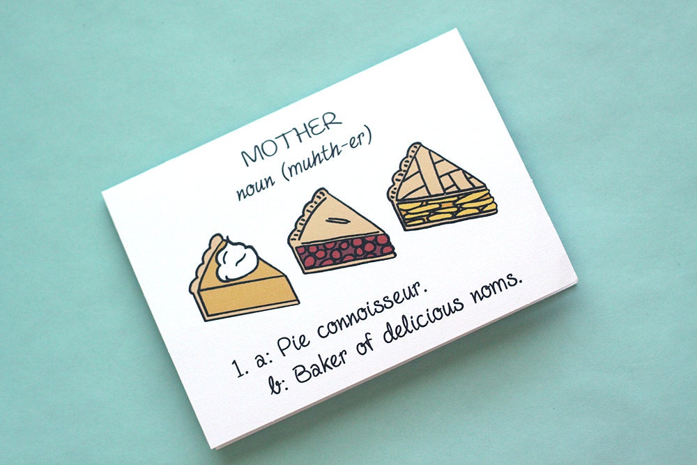 Mother's Day Pie Connoisseur Note Card