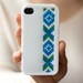 Ethnic Cross stitch iPhone case 4 or 4s - c003