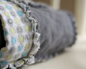 100% Cotton Handmade Reversible Flannel Baby or Lap Rag Quilt, 36x36" Shower Gift/Photo Prop