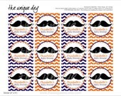 Printable Mustache Themed Baby Shower - Cupcake Toppers - Favor Tags - Party circles Il_170x135