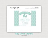 Custom Personalized Elephant Baby Shower Invitation (Digital Print Your Own) Il_170x135
