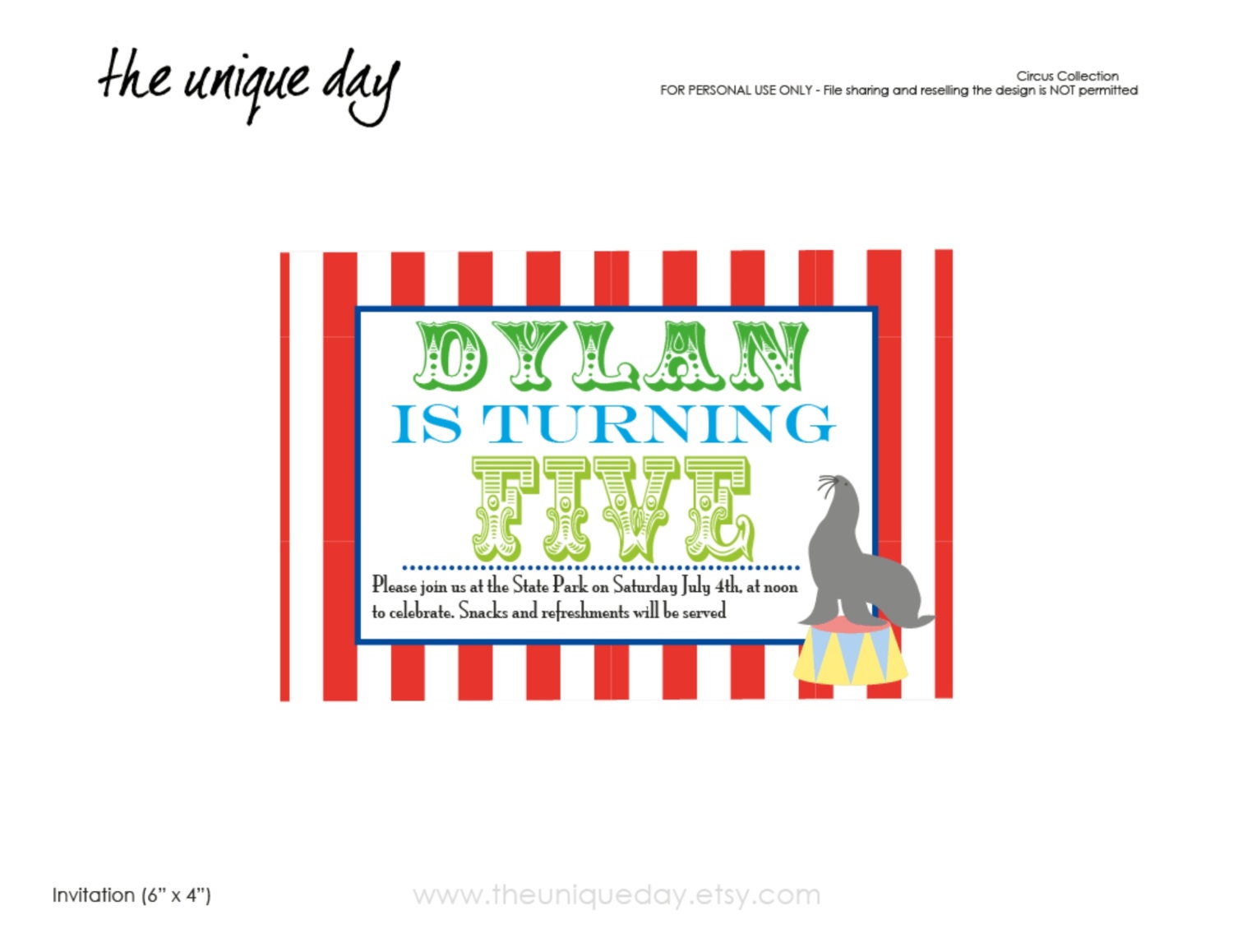 DIY Personalized circus Invitation, you PRINT, Circus birthday partyrty circles Il_570xn