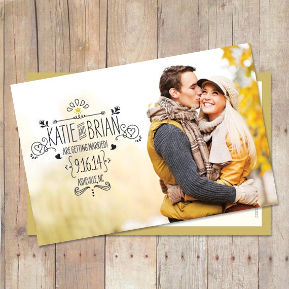 Save The Date Postcard, Save The Date Magnet, Save The Date Card, Printable Save The Date, Custom Colors, Photo