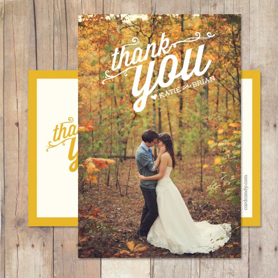 Wedding Thank You, Wedding Thank You Card, Wedding Thank You Postcard - Rosemary