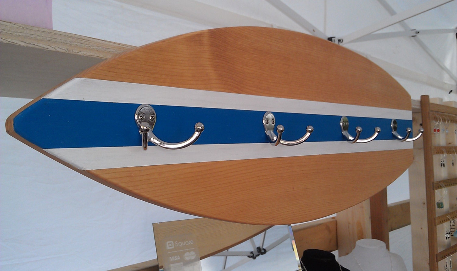 Custom Handmade Surfboard Coat Rack