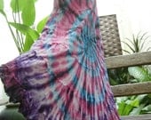 Ariel on Earth - Boho Gypsy Long Tiered Ruffle Tie Dyed Cotton Skirt - BP0501