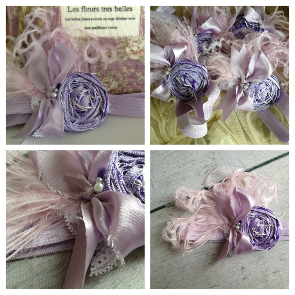 Lavender Rosette Headband on Sale