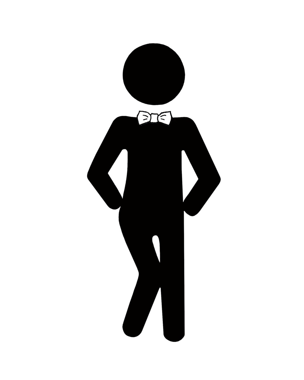 Wee Dance Groom 5x7 Customizable Bathroom Sign/Print