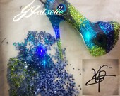 Crystal Peacock Feather Heels