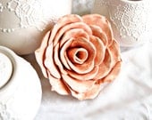 Ceramic rose in peach