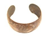 1933 Chicago World's Fair Cuff/ 30s bracelet, art deco bracelet/ copper