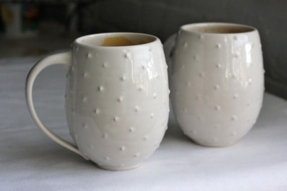 RESERVED LISTING for SAMMIE - Polka Dot Belly Mug
