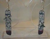 Colourful foiled drop earrings.