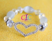 Rhinestone You stole my Heart Bracelet - Valentine's Day Jewelry