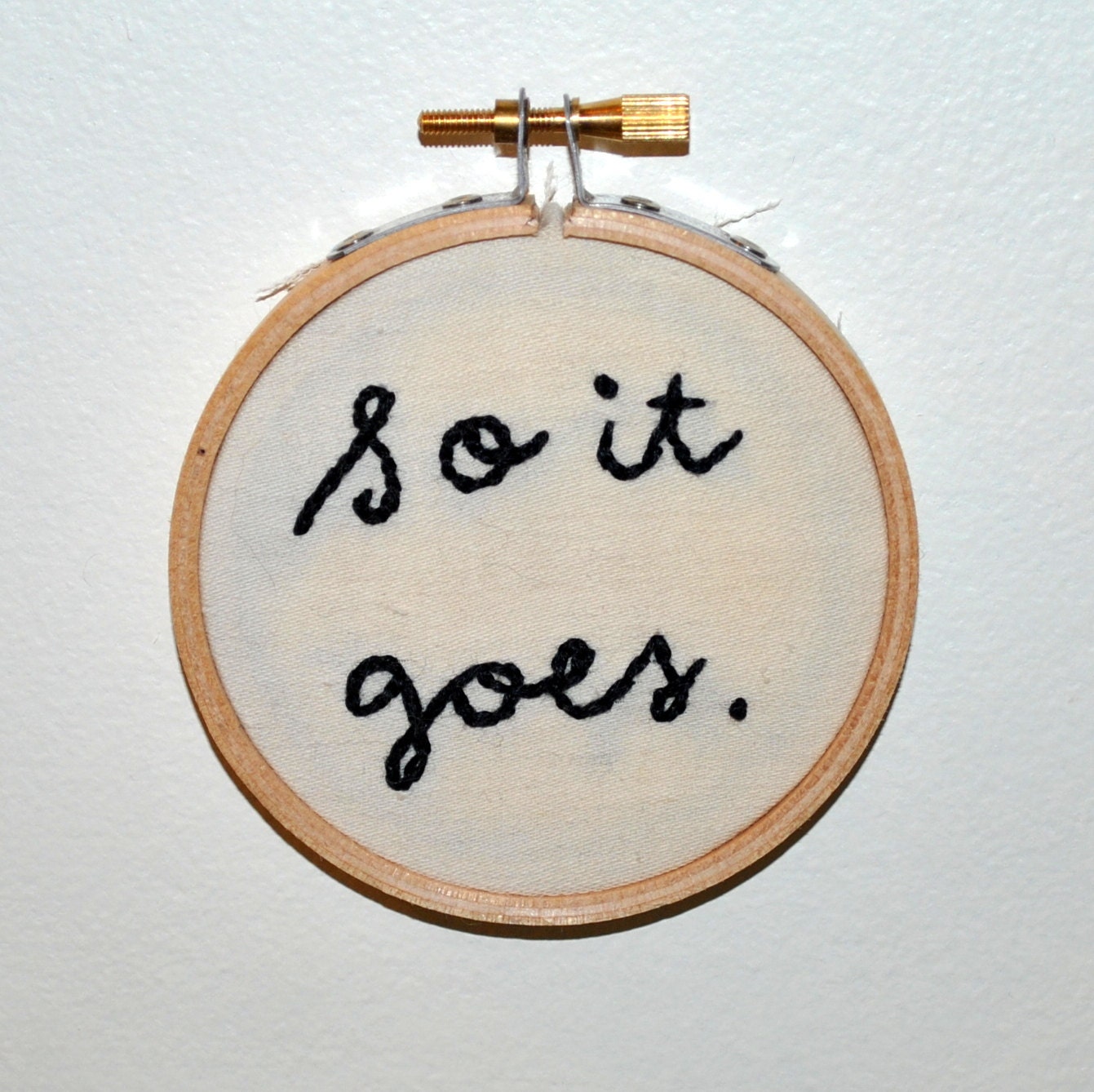 So It Goes -  Bite Sized Embroidery