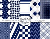 50% Off Sale Digital Paper pack for Digital Scrapbooking, Photography, Card Making, Royal Blue and Gray 2 (620) Il_170x135