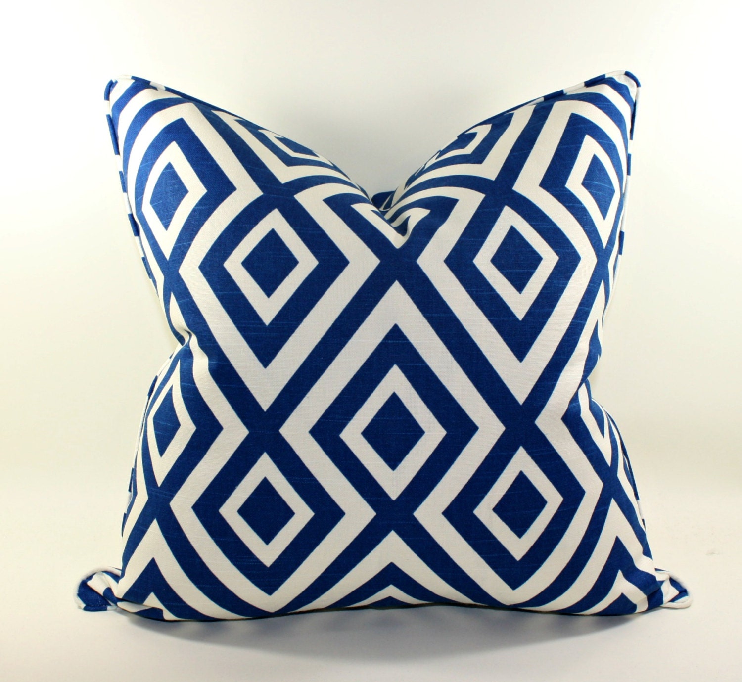 Geometric Pillow Cover, Cushion, Toss Pillow, Blue and White Pillow