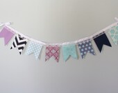 Bunting Flag, Spring Colors, Photo Prop, Wedding, Celebration Flag, Girl, Birthday Party, Cake Smash, Nursery Decor
