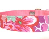Dog Collar- Pink and Purple Flower Burst